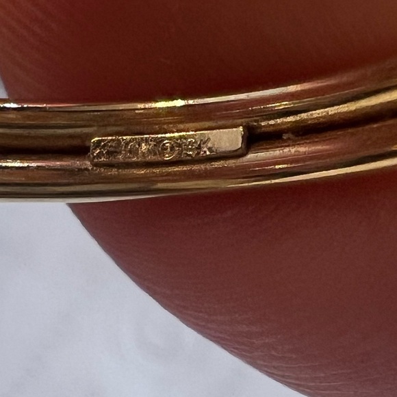 14k yellow and white gold sun moon star dangle ring size 7 ladies 1.2 grams - Picture 6 of 8